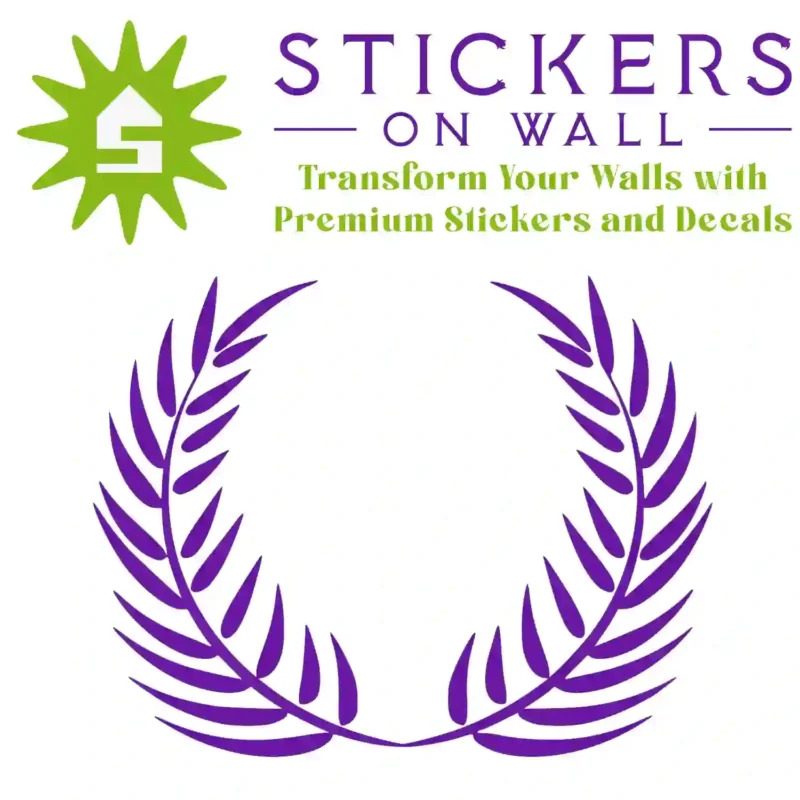 Laurel Wreath Wall Sticker Perfect Purple | Stickers on Wall