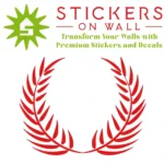 Laurel Wreath Wall Sticker Red | Stickers on Wall