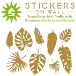 Tropical Leaf Wall Sticker Gold | Stickers on Wall