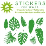 Tropical Leaf Wall Sticker Mid Green | Stickers on Wall
