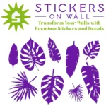 Tropical Leaf Wall Sticker Perfect Purple | Stickers on Wall