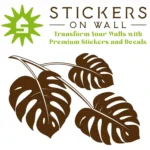 Monstera Leaf Branch Wall Sticker Brown | Stickers on Wall
