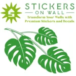 Monstera Leaf Branch Wall Sticker Mid Green | Stickers on Wall