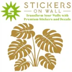 Monstera Leaf Cluster Wall Sticker Gold | Stickers on Wall