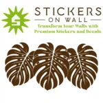 Oversized Monstera Leaf Wall Sticker Brown | Stickers on Wall