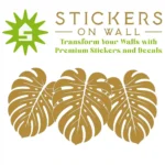 Oversized Monstera Leaf Wall Sticker Gold | Stickers on Wall