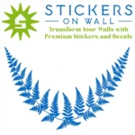 Tropical Fern Arch Wall Sticker Azure Blue | Stickers on Wall