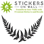 Tropical Fern Arch Wall Sticker Black | Stickers on Wall