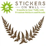 Tropical Fern Arch Wall Sticker Brown | Stickers on Wall