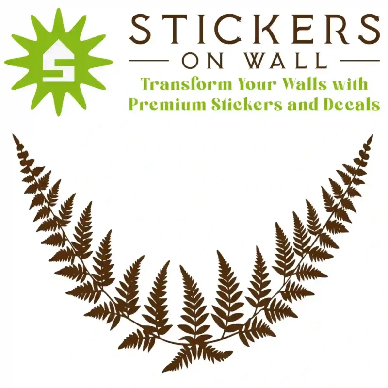 Tropical Fern Arch Wall Sticker Brown | Stickers on Wall
