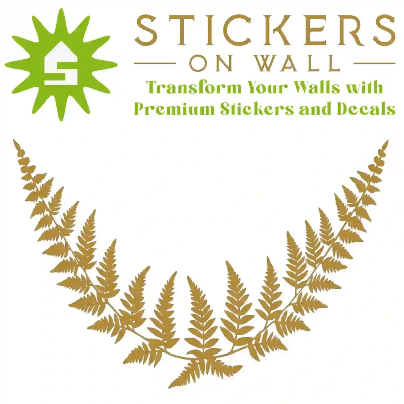 Tropical Fern Arch Wall Sticker Gold | Stickers on Wall