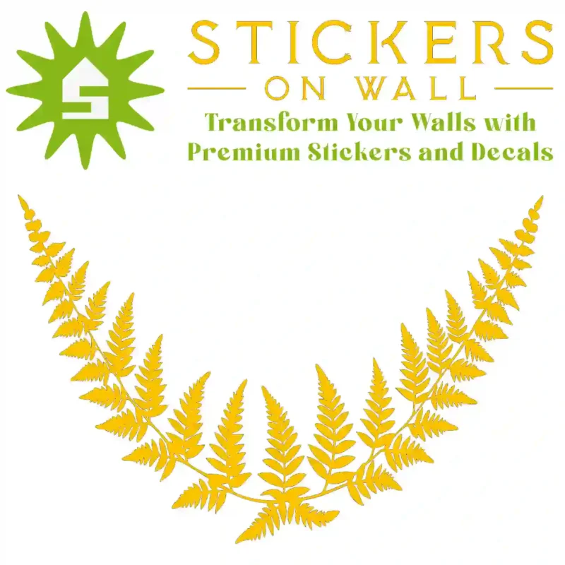 Tropical Fern Arch Wall Sticker Golden Yellow | Stickers on Wall