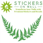 Tropical Fern Arch Wall Sticker Mid Green | Stickers on Wall