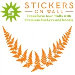 Tropical Fern Arch Wall Sticker Orange | Stickers on Wall