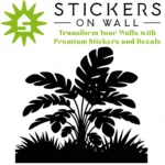 Tropical Jungle Floor Wall Sticker Black | Stickers on Wall