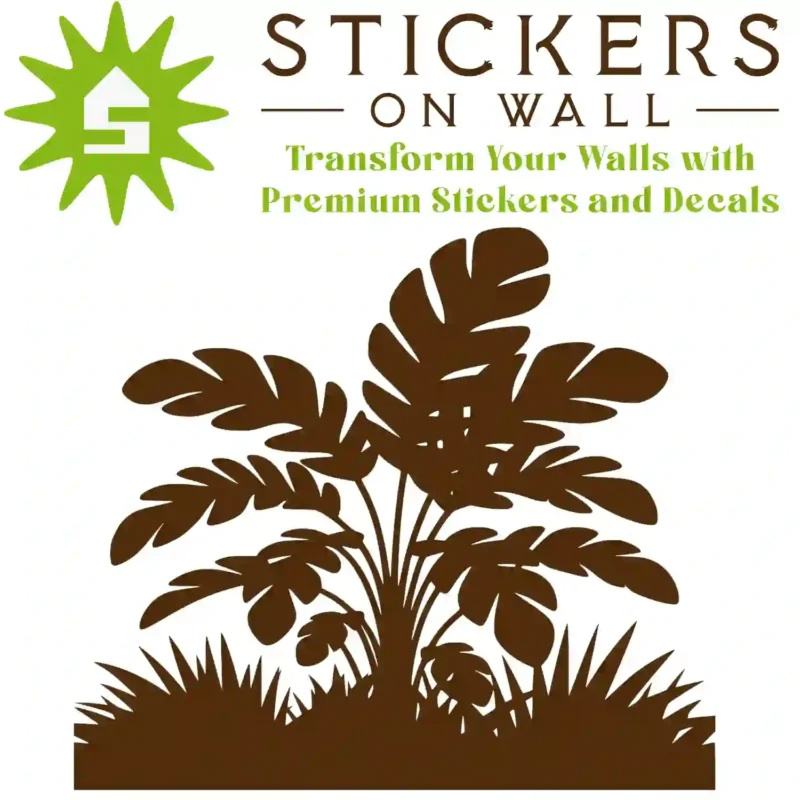 Tropical Jungle Floor Wall Sticker Brown | Stickers on Wall
