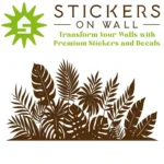 Tropical Leaf Border Wall Sticker Brown | Stickers on Wall