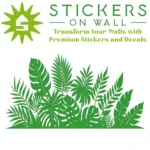 Tropical Leaf Border Wall Sticker Mid Green | Stickers on Wall