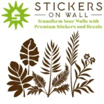 Tropical Leaf Cluster Wall Sticker Brown | Stickers on Wall