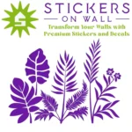 Tropical Leaf Cluster Wall Sticker Perfect Purple | Stickers on Wall