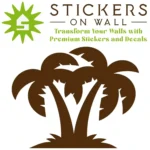 Compact Palm Cluster Wall Sticker Brown | Stickers on Wall