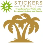 Compact Palm Cluster Wall Sticker Gold | Stickers on Wall
