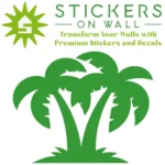 Compact Palm Cluster Wall Sticker Mid Green | Stickers on Wall