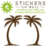 Palm Arch Wall Sticker Brown | Stickers on Wall