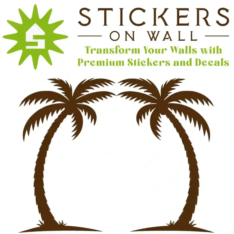 Palm Arch Wall Sticker Brown | Stickers on Wall