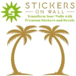 Palm Arch Wall Sticker Gold | Stickers on Wall
