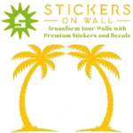 Palm Arch Wall Sticker Golden Yellow | Stickers on Wall