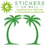 Palm Arch Wall Sticker Mid Green | Stickers on Wall