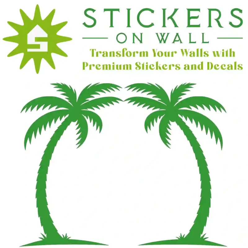 Palm Arch Wall Sticker Mid Green | Stickers on Wall