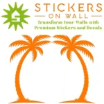 Palm Arch Wall Sticker Orange | Stickers on Wall