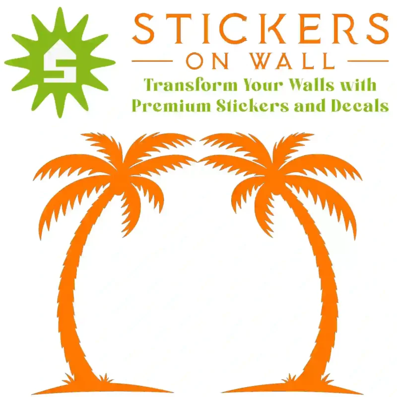 Palm Arch Wall Sticker Orange | Stickers on Wall