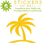 Palm Wall Sticker Set Golden Yellow | Stickers on Wall