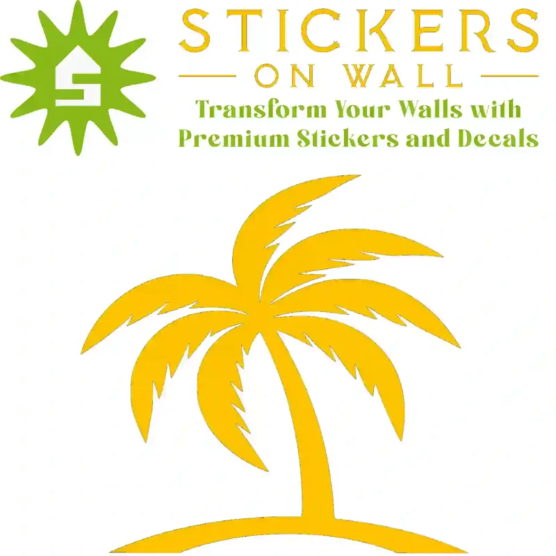 Palm Wall Sticker Set Golden Yellow | Stickers on Wall