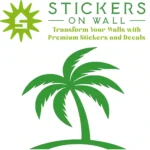 Palm Wall Sticker Set Mid Green | Stickers on Wall