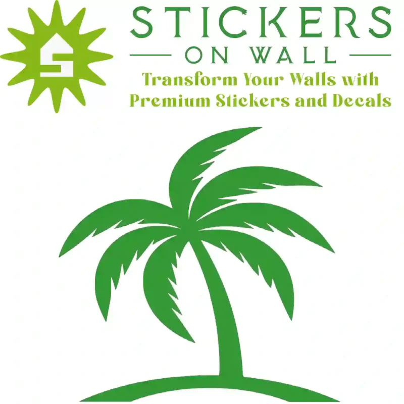 Palm Wall Sticker Set Mid Green | Stickers on Wall