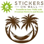 Tropical Hammock Palm Wall Sticker Brown | Stickers on Wall