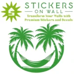 Tropical Hammock Palm Wall Sticker Mid Green | Stickers on Wall