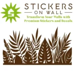 Tropical Jungle Headboard Wall Sticker Brown | Stickers on Wall