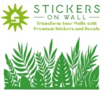 Tropical Jungle Headboard Wall Sticker Mid Green | Stickers on Wall