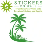 Tropical Palm Corner Wall Sticker Mid Green | Stickers on Wall