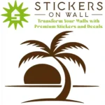 Tropical Palm Sunset Wall Sticker Brown | Stickers on Wall